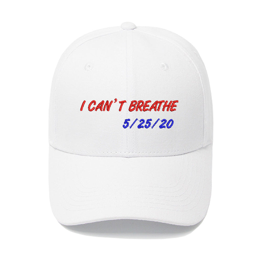 I can't breathe embroidered baseball cap sports Hat