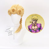 JoJo's Bizarre Adventure Giorno Giovanna Cosplay Wig Halloween Props