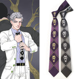 JoJo's Bizarre Adventure tie Kira Yoshikage skull tie - bfjcosplayer