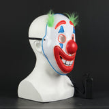 2019 Joker Pennywise LED Light Mask Stephen King Clown Cosplay Masks Green Hair Halloween Party Prop - bfjcosplayer