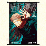 Jujutsu Kaisen Cosplay Scroll Painting Wall Art with Hanger Frame Halloween Home Decor