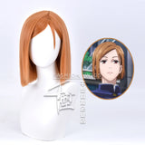 Jujutsu Kaisen Kugisaki Nobara SandyBrown Cosplay Wig Halloween Props