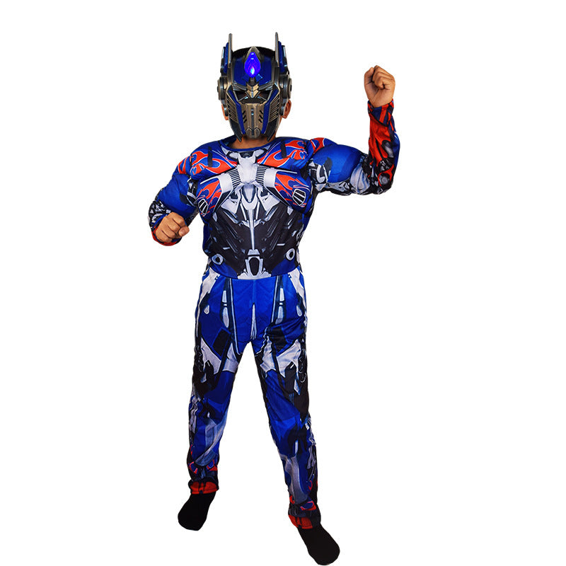 BFJFY Movie Transformer Kids Halloween Costume Optimus Prime Jumpsuit For Boys