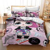 LOL Surprise OMG Dolls Cosplay Bedding Set Duvet Cover Halloween Bed Sheets