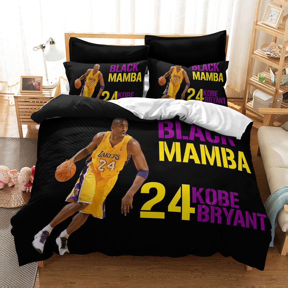 Los Angeles Lakers Kobe Cosplay Bedding Set Duvet Cover Halloween Bed Sheets