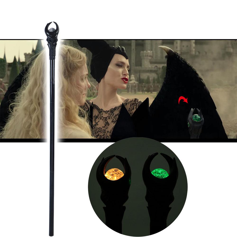 Maleficent 2 Mistress of Evil Cosplay Led Wand Angelina Witch Cane Halloween Prop - bfjcosplayer