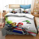 Mario Bros Cosplay Bedding Set Duvet Cover Halloween Bed Sheets