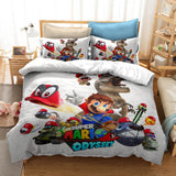 Mario Bros Cosplay Bedding Set Duvet Cover Halloween Bed Sheets