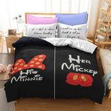 Mickey Mouse Cosplay Bedding Set Duvet Cover Halloween Sheets Bed Set