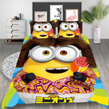 Minions Cosplay Bedding Set Duvet Cover Halloween Bed Sheets