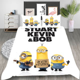 Minions Cosplay Bedding Set Duvet Cover Halloween Bed Sheets