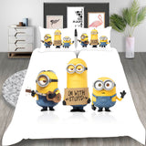 Minions Cosplay Bedding Set Duvet Cover Halloween Bed Sheets