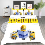 Minions Cosplay Bedding Set Duvet Cover Halloween Bed Sheets