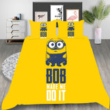 Minions Cosplay Bedding Set Duvet Cover Halloween Bed Sheets