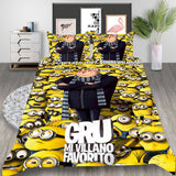 Minions Cosplay Bedding Set Duvet Cover Halloween Bed Sheets