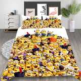 Minions Cosplay Bedding Set Duvet Cover Halloween Bed Sheets