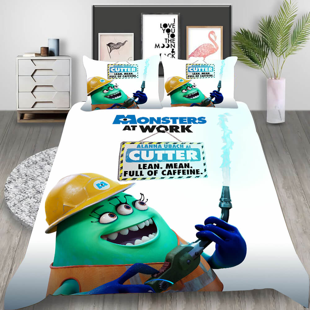 Monsters at Work Cosplay Bedding Set Duvet Cover Halloween Bed Sheets