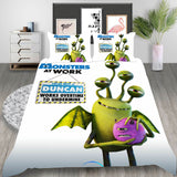 Monsters at Work Cosplay Bedding Set Duvet Cover Halloween Bed Sheets