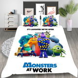 Monsters at Work Cosplay Bedding Set Duvet Cover Halloween Bed Sheets