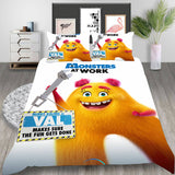 Monsters at Work Cosplay Bedding Set Duvet Cover Halloween Bed Sheets