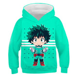 My Hero Academia Cosplay Kids Hoodie Sweater Halloween Costume