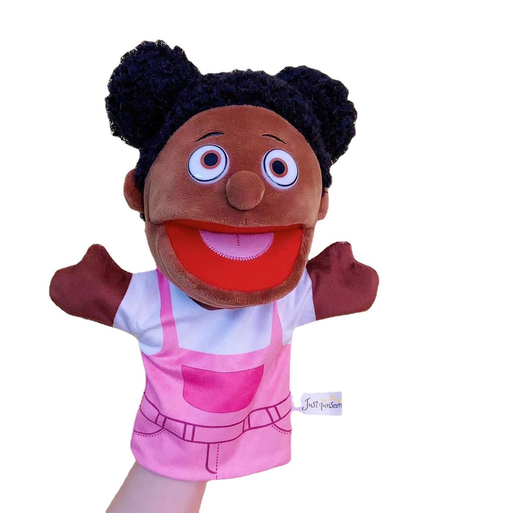 Family Plush Toys Soft Stuffed Hand Puppet Gift Dolls for Kids Boys Girls