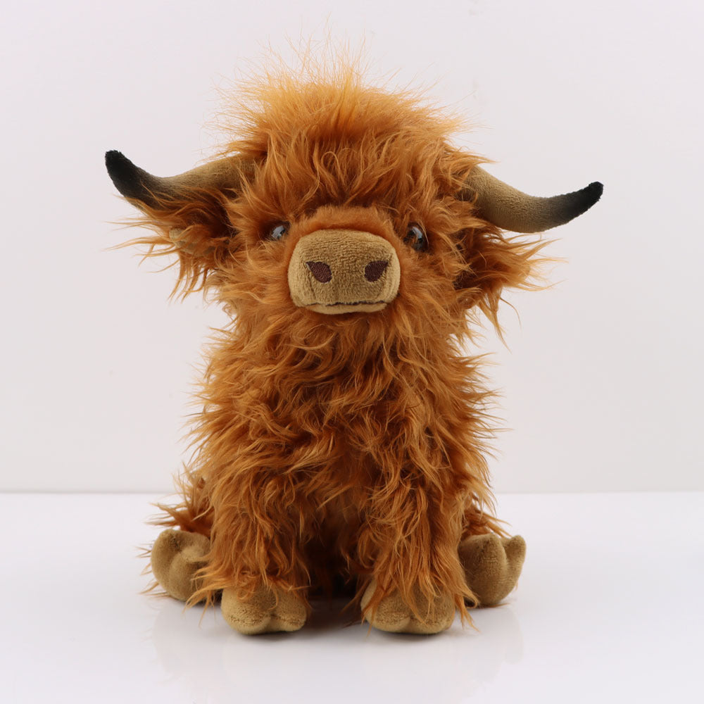 Scottish Highland Cow Plush Stuffed Animals Cow Plush Toys Soft Stuffed Gift Dolls for Kids Boys Girls