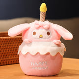 Birthday Cake Plush Toys Soft Stuffed Gift Dolls for Kids Boys Girls