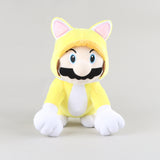 Cat Mario Plush Toy Soft Stuffed Gift Dolls for Kids Boys Girls