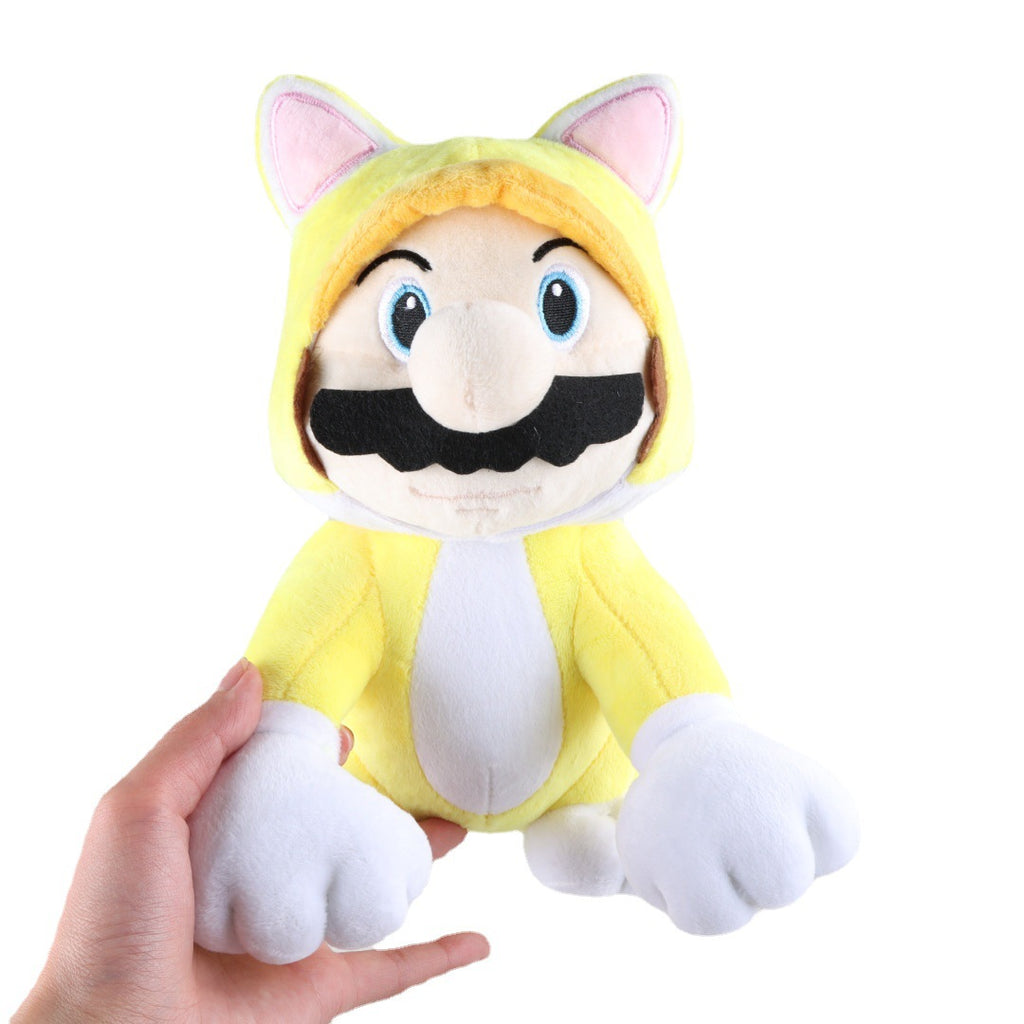 Cat Mario Plush Toy Soft Stuffed Gift Dolls for Kids Boys Girls