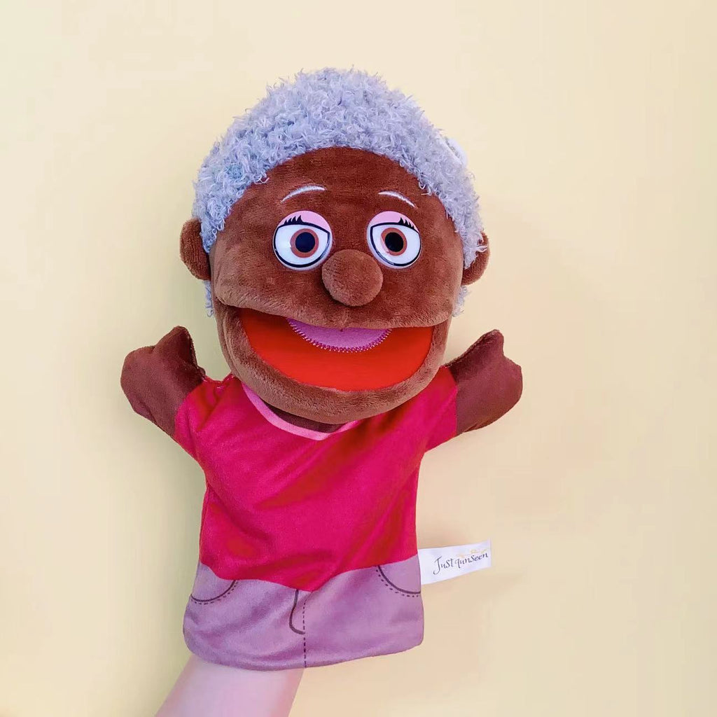 Family Plush Toys Soft Stuffed Hand Puppet Gift Dolls for Kids Boys Girls