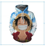 ONE PIECE 3D Printed No Zipper Cosplay Hoodie Halloween Costume