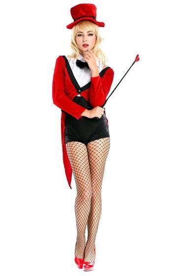 BFJFY Halloween Red Magician Swallow-tailed Costume For Women - bfjcosplayer