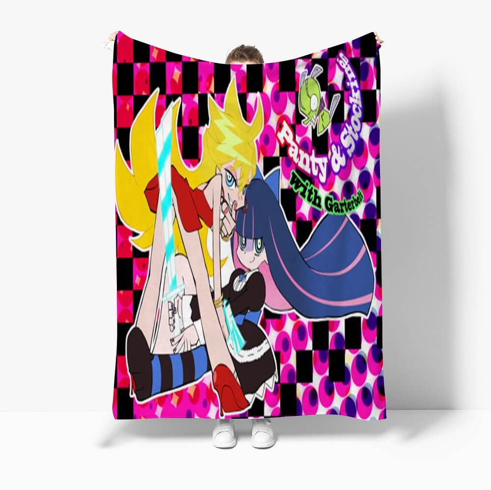 Panty Stocking with Garterbelt Cosplay Flannel Blanket Room Decoration Throw