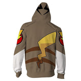Pokemon Pikachu Hoodie 3D Printing Coat Zipper Coat Sweatshirts - bfjcosplayer
