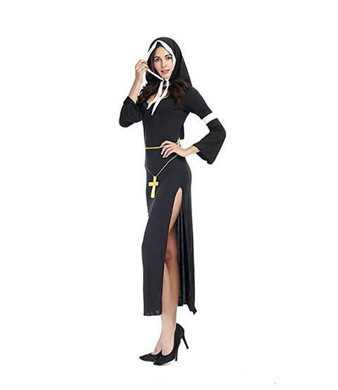 BFJFY Women Halloween Sexy Nuns Cosplay Costume - bfjcosplayer