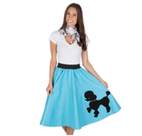 BFJFY Women Poodle Skirt With Musical Note Printed Scarf Costume - bfjcosplayer