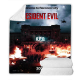 Resident Evil Welcome to Raccoon City Cosplay Blanket Halloween Throw