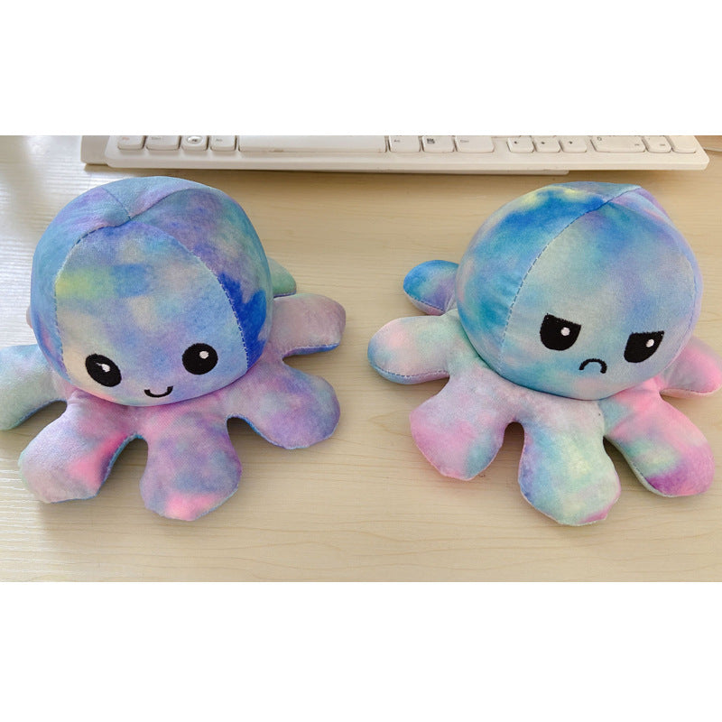 Reversible octopus stuffed animals toys