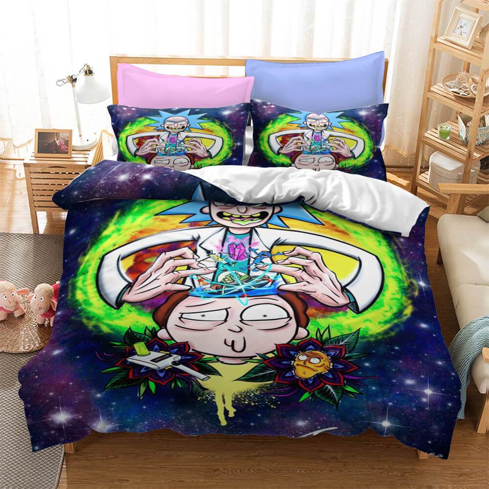Rick And Morty Bedding Set Cosplay Duvet Cover