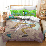 Rick And Morty Cosplay Bedding Set Duvet Cover Halloween Bed Sheets