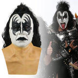 Rock Band Kiss Gene Simmons Cosplay Latex Helmet Halloween Prop