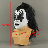 Rock Band Kiss Gene Simmons Cosplay Latex Helmet Halloween Prop