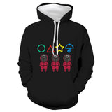 Squid Game Cosplay Black Hoodie Sweater Halloween Costume
