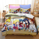 Sailor Moon Cosplay Bedding Set Duvet Cover Halloween Bed Sheets