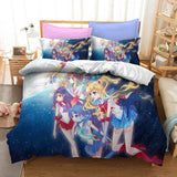 Sailor Moon Cosplay Bedding Set Duvet Cover Halloween Bed Sheets