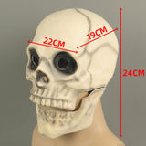 Skull Skeleton Cosplay Natural Latex Helmet Horrible Halloween Props