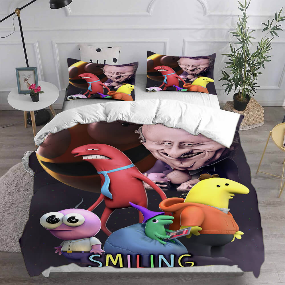 Smiling Friends Cosplay Bedding Sets Duvet Cover Halloween Comforter Sets