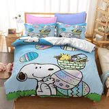 Snoopy Cosplay Bedding Duvet Cover Halloween Sheets Bed Set