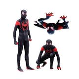 SpiderMan Miles Morales Adult Kids Cosplay Jumpsuits Halloween Costume